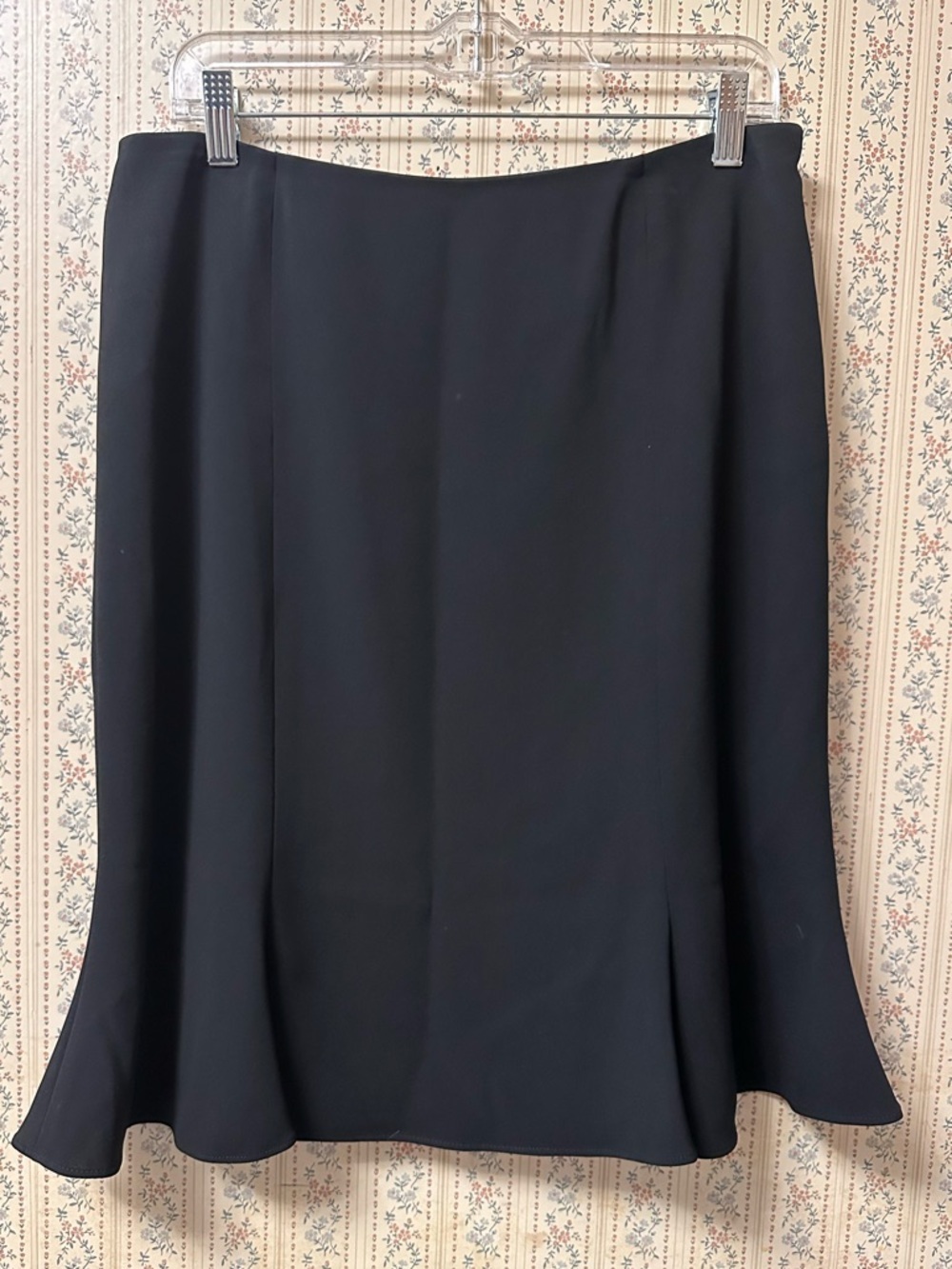 Vintage Talbots Black Flared Tulip Skirt Size 12